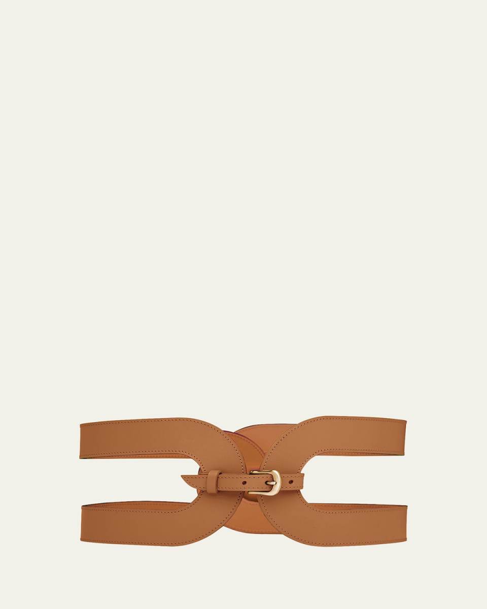 La Delicieuse Leather & Brass Waist Belt